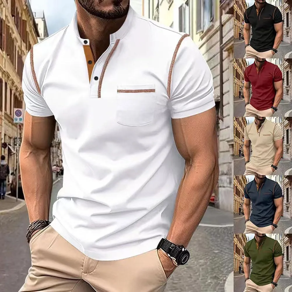 2025 Men's Quick-Dry Breathable Polo Shirts, Summer Casual Moisture-Wicking Lightweight Short Sleeve T-Shirts for Youth