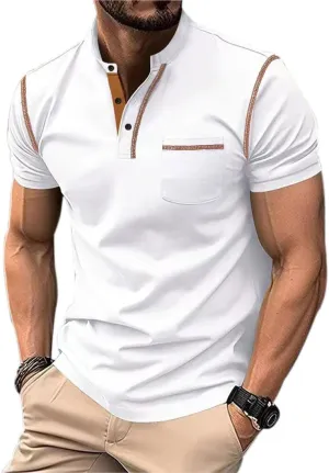 2025 Men's Quick-Dry Breathable Polo Shirts, Summer Casual Moisture-Wicking Lightweight Short Sleeve T-Shirts for Youth