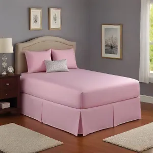 23" Inches Drop Bed Skirt Solid Pink Egyptian Cotton