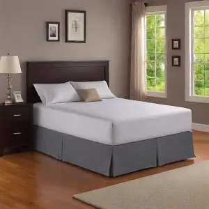 9 Inch Drop Bed Skirt Dark Grey Egyptian Cotton 1000TC