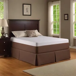 9 Inch Drop Bed Skirt Solid Chocolate Egyptian Cotton 1000TC