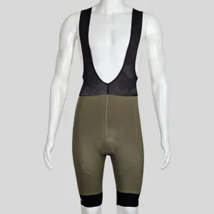 Aerodoc Ignite Dusky Green Cycling Bibshorts with Reflective Zipper, Power Band, and 2 Pockets