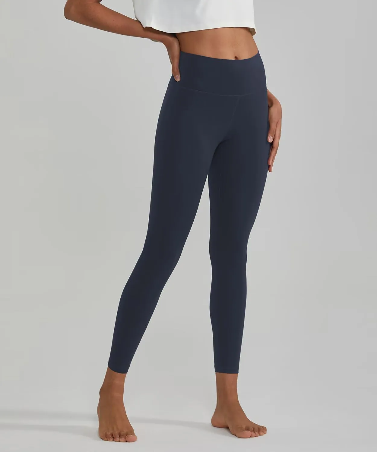 ALONG FIT High Waisted Leggings with Pockets, Tummy Control Workout Leggings for Women 25 Soft Yoga Pants Gym Sport Lounge