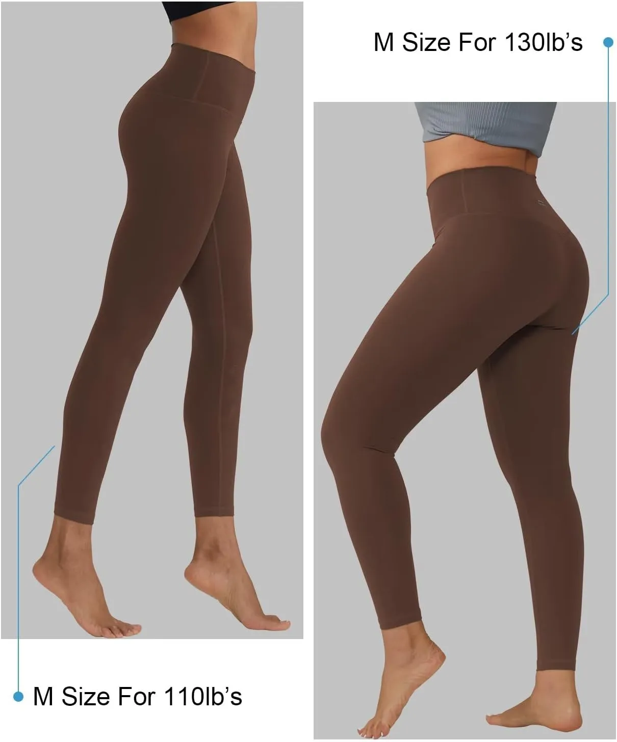 ALONG FIT High Waisted Leggings with Pockets, Tummy Control Workout Leggings for Women 25 Soft Yoga Pants Gym Sport Lounge