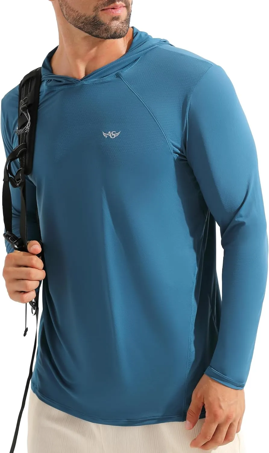 Angel season Men's Rash Guard Shirts UPF 50  Long Sleeve Swim Shirts Quick Dry UV Sun Protection Lightweight