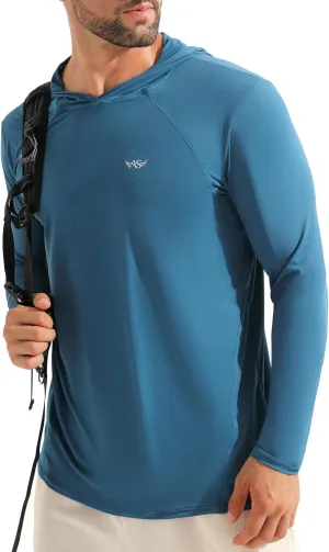 Angel season Men's Rash Guard Shirts UPF 50  Long Sleeve Swim Shirts Quick Dry UV Sun Protection Lightweight