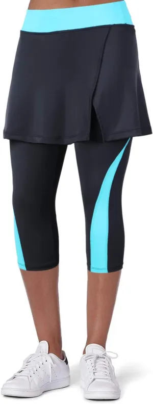 ANIVIVO Skirted Legging for Women, Yoga Legging with Skirts &Women Tennis Leggings Clothes Pockets