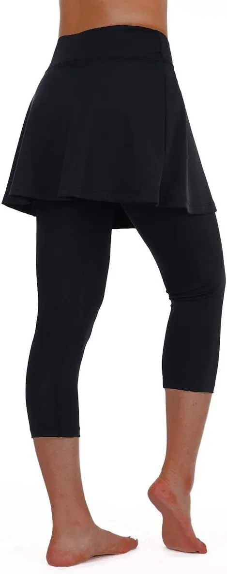 ANIVIVO Skirted Legging for Women, Yoga Legging with Skirts &Women Tennis Leggings Clothes Pockets