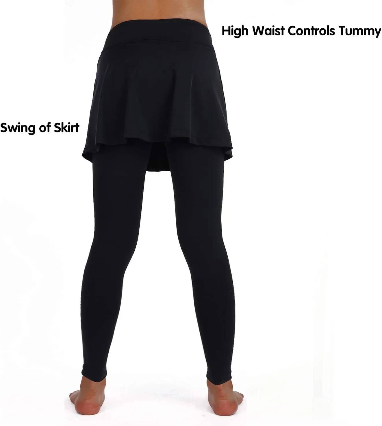 ANIVIVO Skirted Legging for Women, Yoga Legging with Skirts &Women Tennis Leggings Clothes Pockets