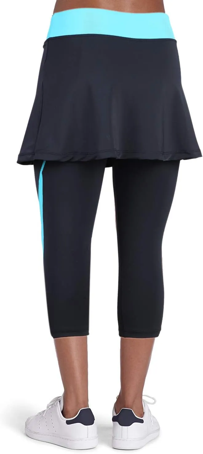 ANIVIVO Skirted Legging for Women, Yoga Legging with Skirts &Women Tennis Leggings Clothes Pockets
