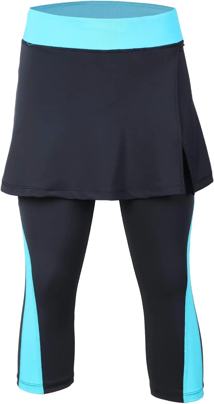 ANIVIVO Skirted Legging for Women, Yoga Legging with Skirts &Women Tennis Leggings Clothes Pockets