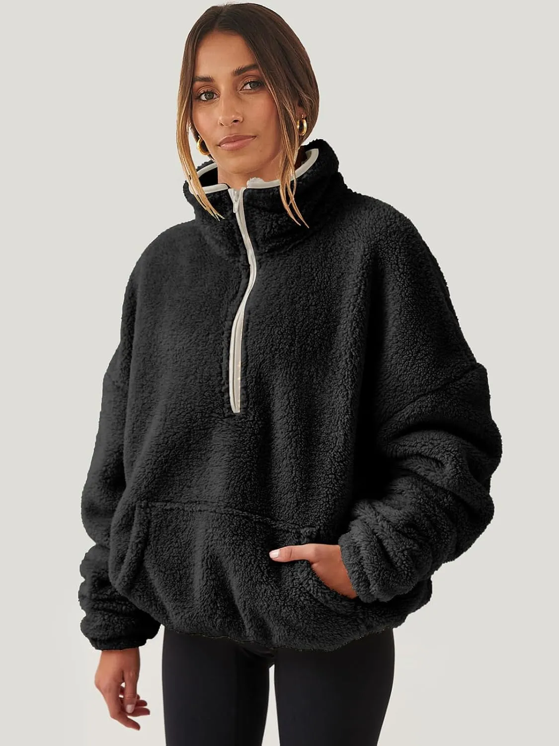 ANRABESS Womens Zip Up Hoodies Cropped Sweatshirts Fall Outfits Casual Hooded Pullover Sweaters Tops Winter Clothes 2024