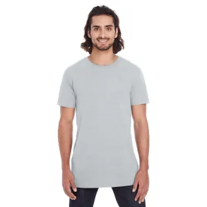 Anvil Men's Silver Lightweight Long & Lean Tee