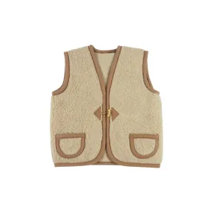 Baby Solid Color Vintage Style Sleeveless Wool Jacket Coat by MyKids-USA™