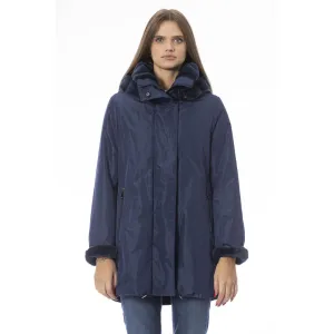 Baldinini Trend Reversible Light Blue Hooded Jacket