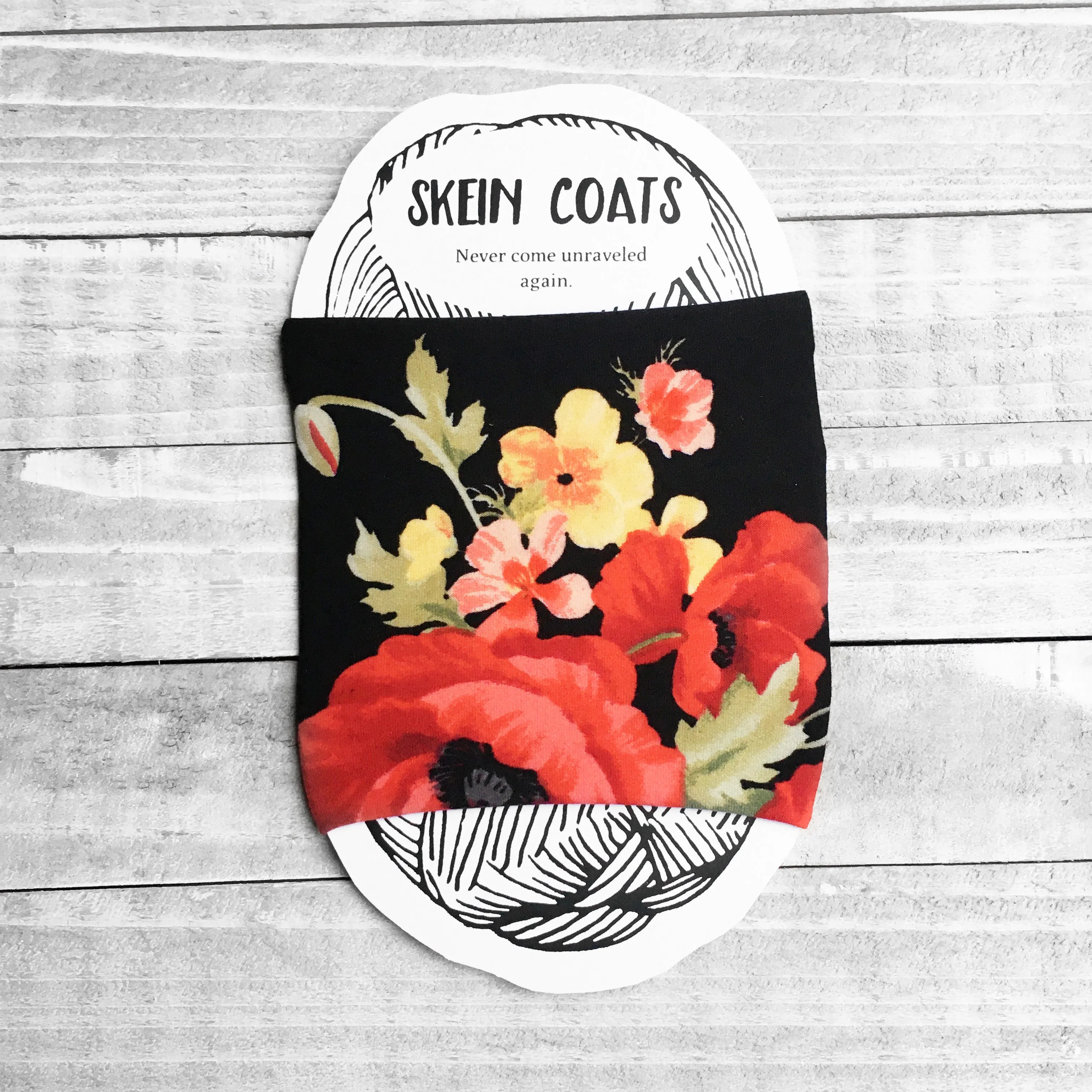 Barcelona Red Floral Skein Coat