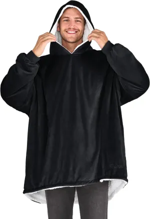 Bare Home Wearable Blanket B-Cozy Hoodie - Soft Plush Sherpa - Warm and Cozy - Oversized Wearable Blanket - Adult & Kid Sizes