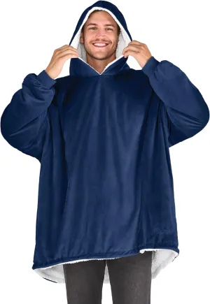 Bare Home Wearable Blanket B-Cozy Hoodie - Soft Plush Sherpa - Warm and Cozy - Oversized Wearable Blanket - Adult & Kid Sizes