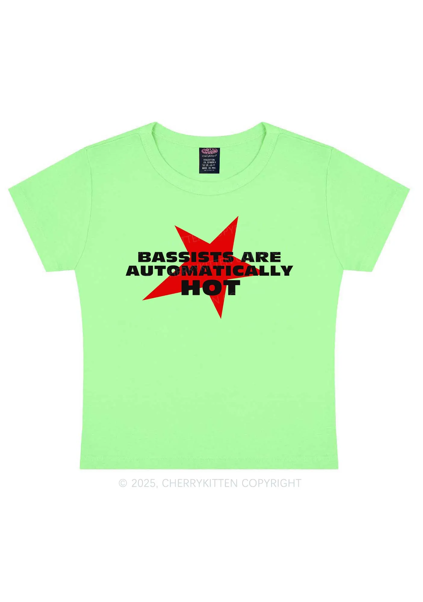 Bassists Are Automatically Hot Y2K Baby Tee Cherrykitten