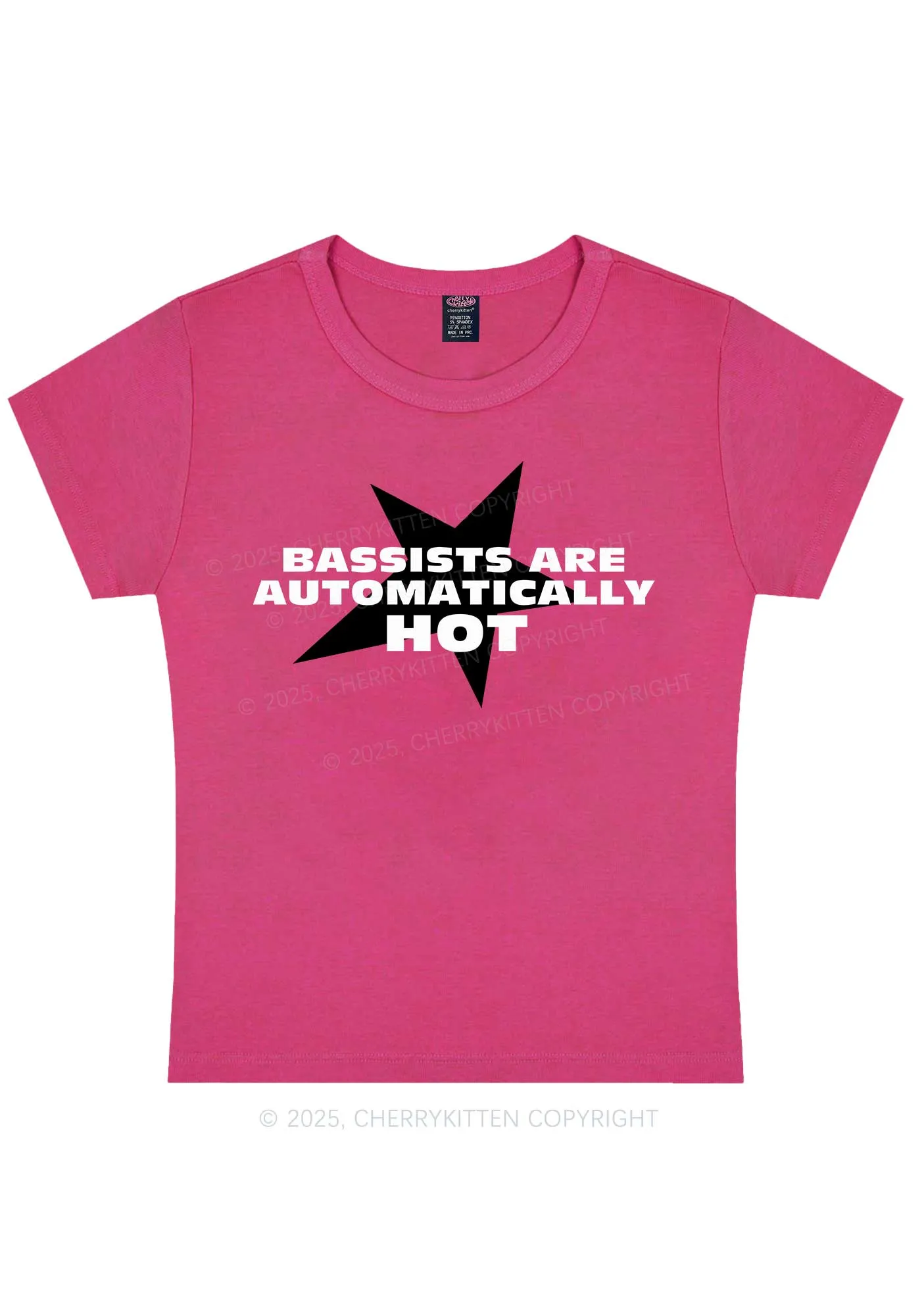 Bassists Are Automatically Hot Y2K Baby Tee Cherrykitten