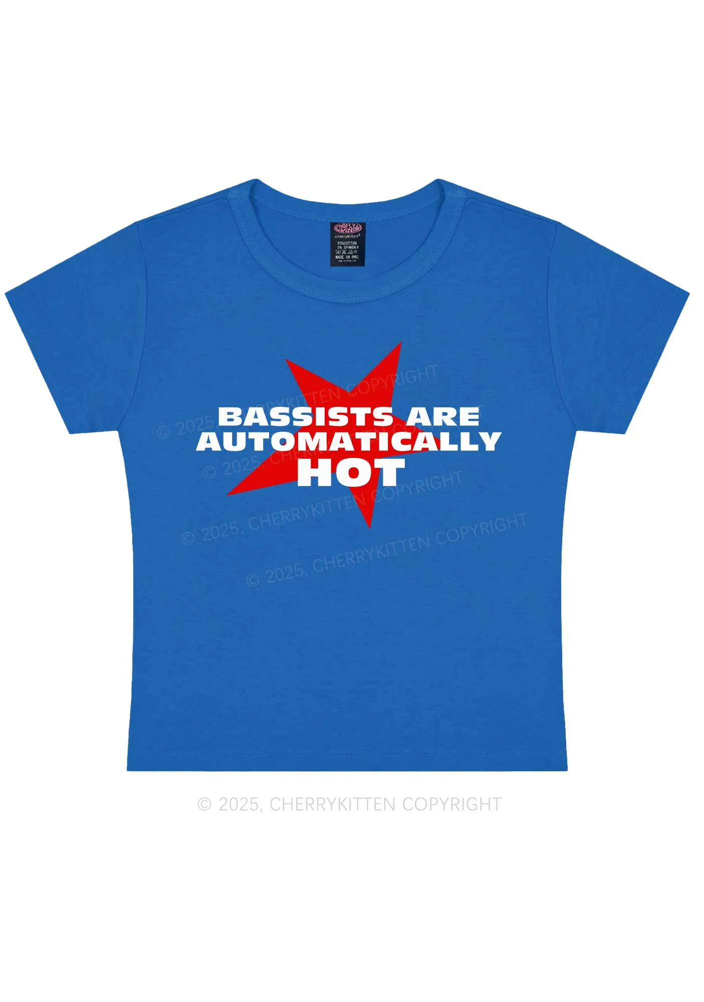 Bassists Are Automatically Hot Y2K Baby Tee Cherrykitten