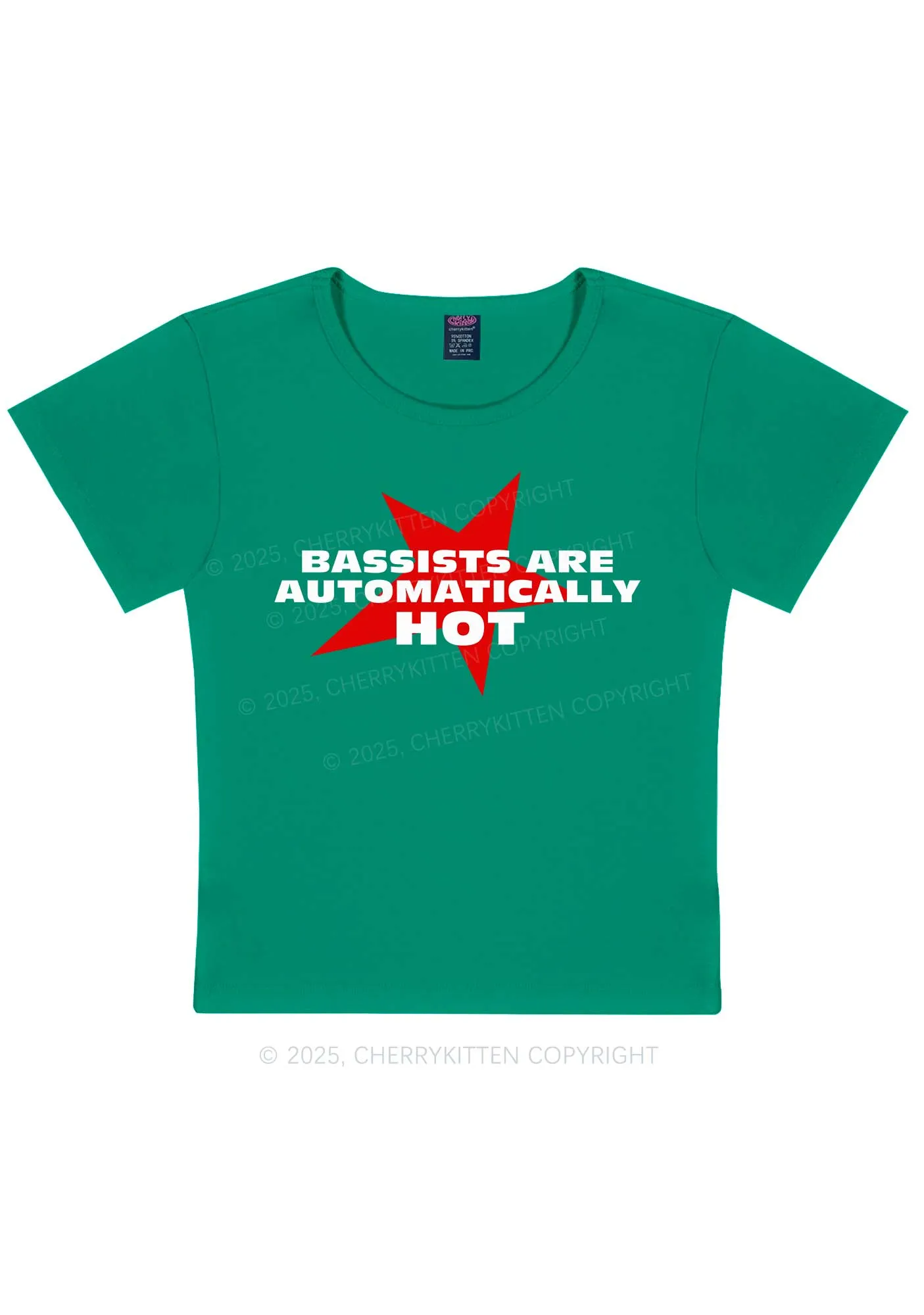 Bassists Are Automatically Hot Y2K Baby Tee Cherrykitten