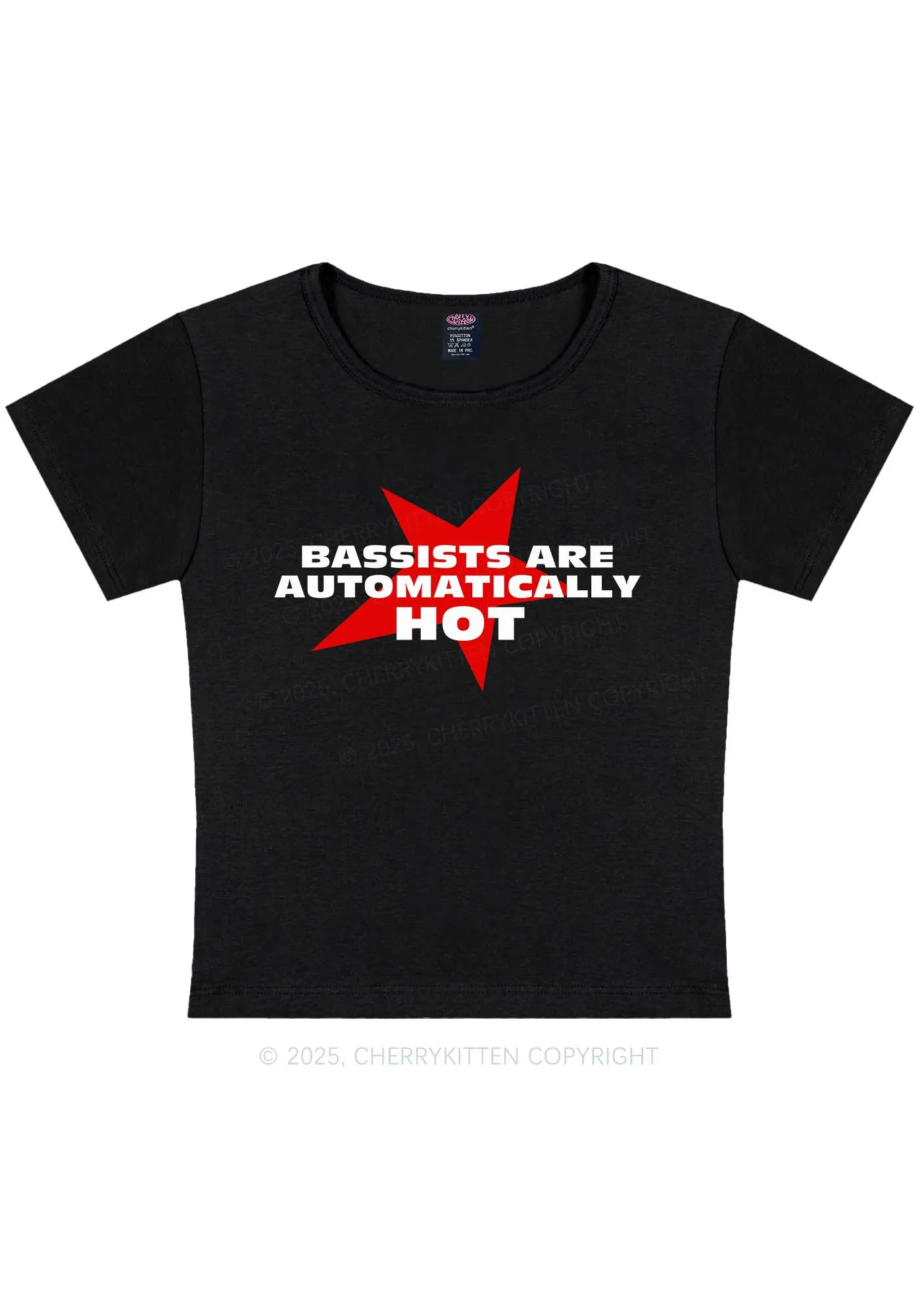 Bassists Are Automatically Hot Y2K Baby Tee Cherrykitten