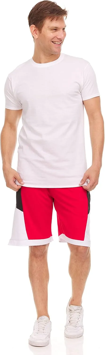 BILLIONHATS 6 Packs of Bulk Men's T-Shirts Eversoft Cotton Regular Fit Short Sleeve Crew Neck Lightweight T-Shirt Tees