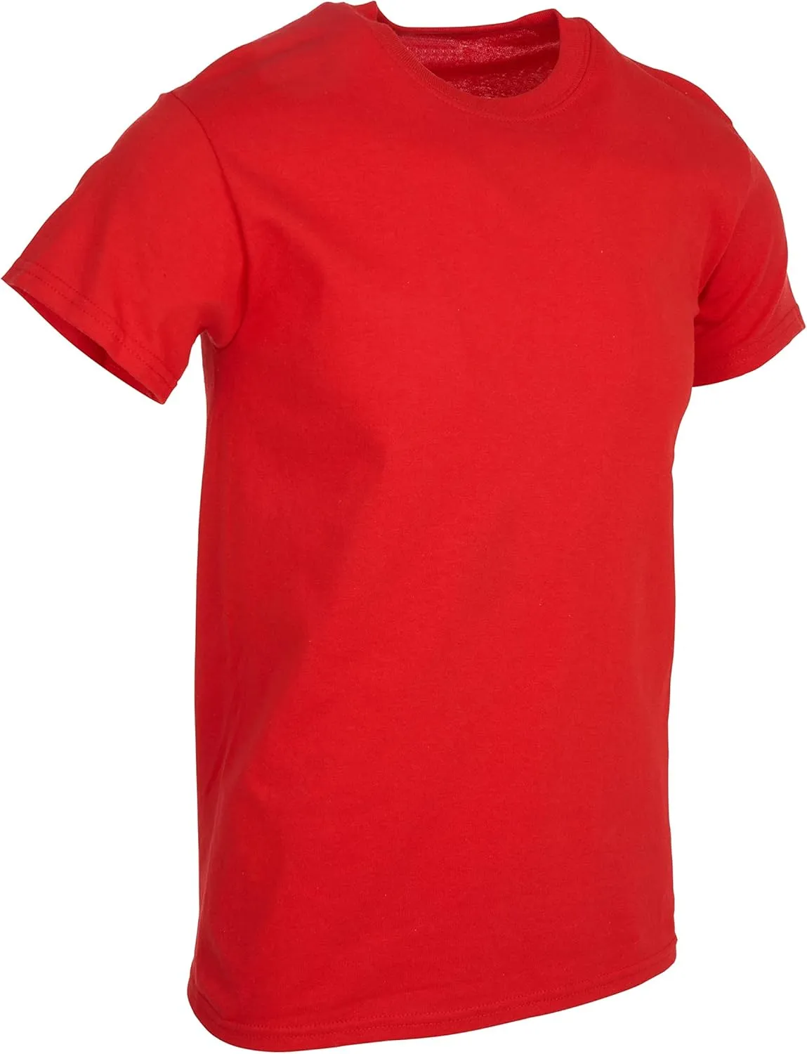 BILLIONHATS 6 Packs of Bulk Men's T-Shirts Eversoft Cotton Regular Fit Short Sleeve Crew Neck Lightweight T-Shirt Tees