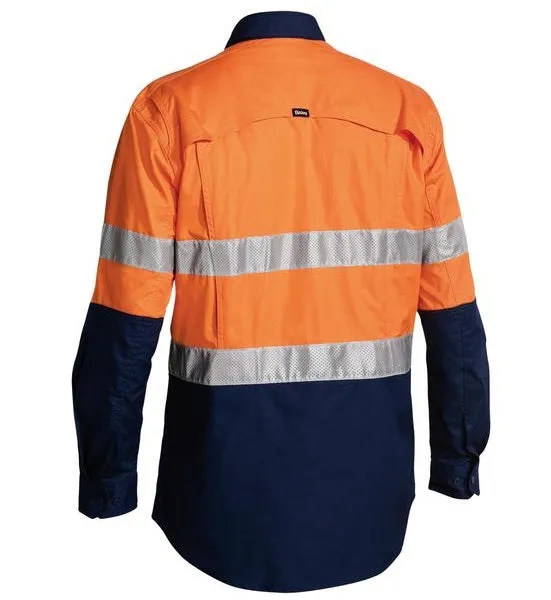 Bisley Ripstop Hi Vis Taped Long Sleeve Shirt