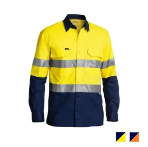 Bisley Ripstop Hi Vis Taped Long Sleeve Shirt