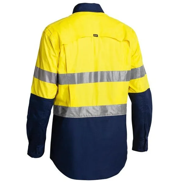 Bisley Ripstop Hi Vis Taped Long Sleeve Shirt
