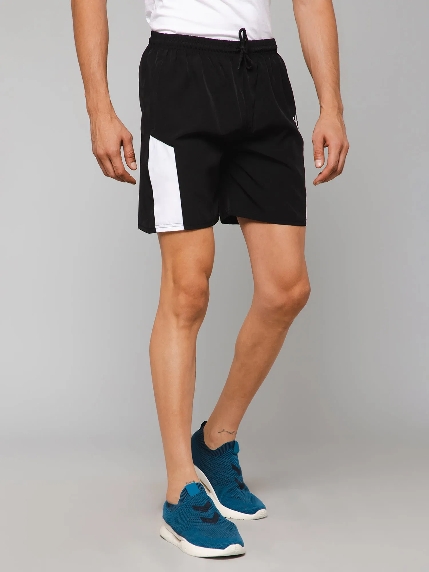 Black Color Block Shorts