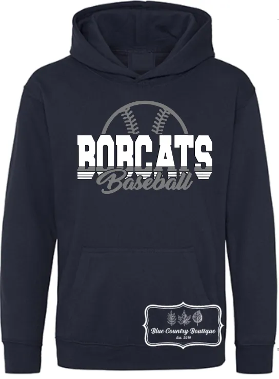 Bobcats Baseball Half Ball Hoodie