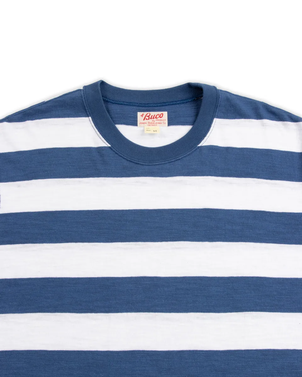 Buco Stripe Tee - White/Blue