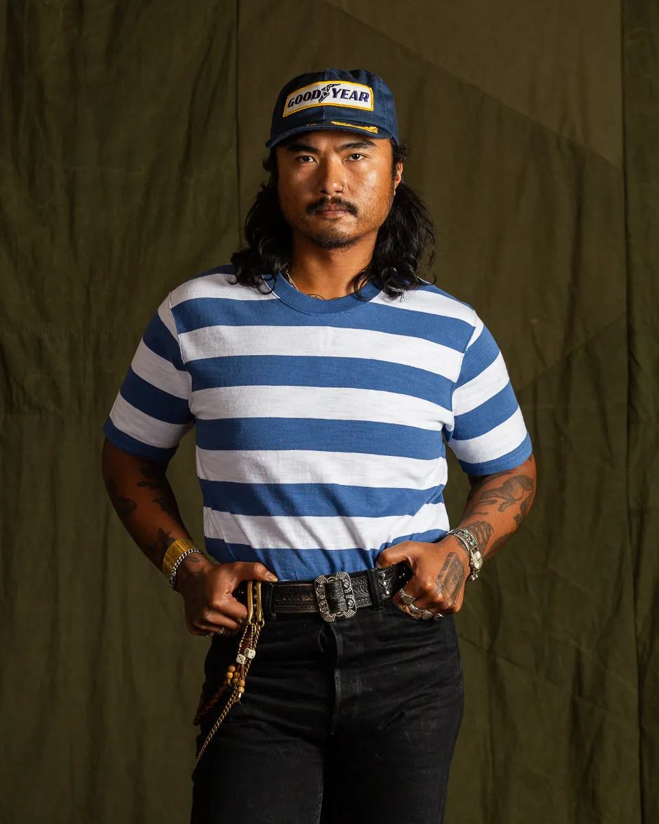 Buco Stripe Tee - White/Blue