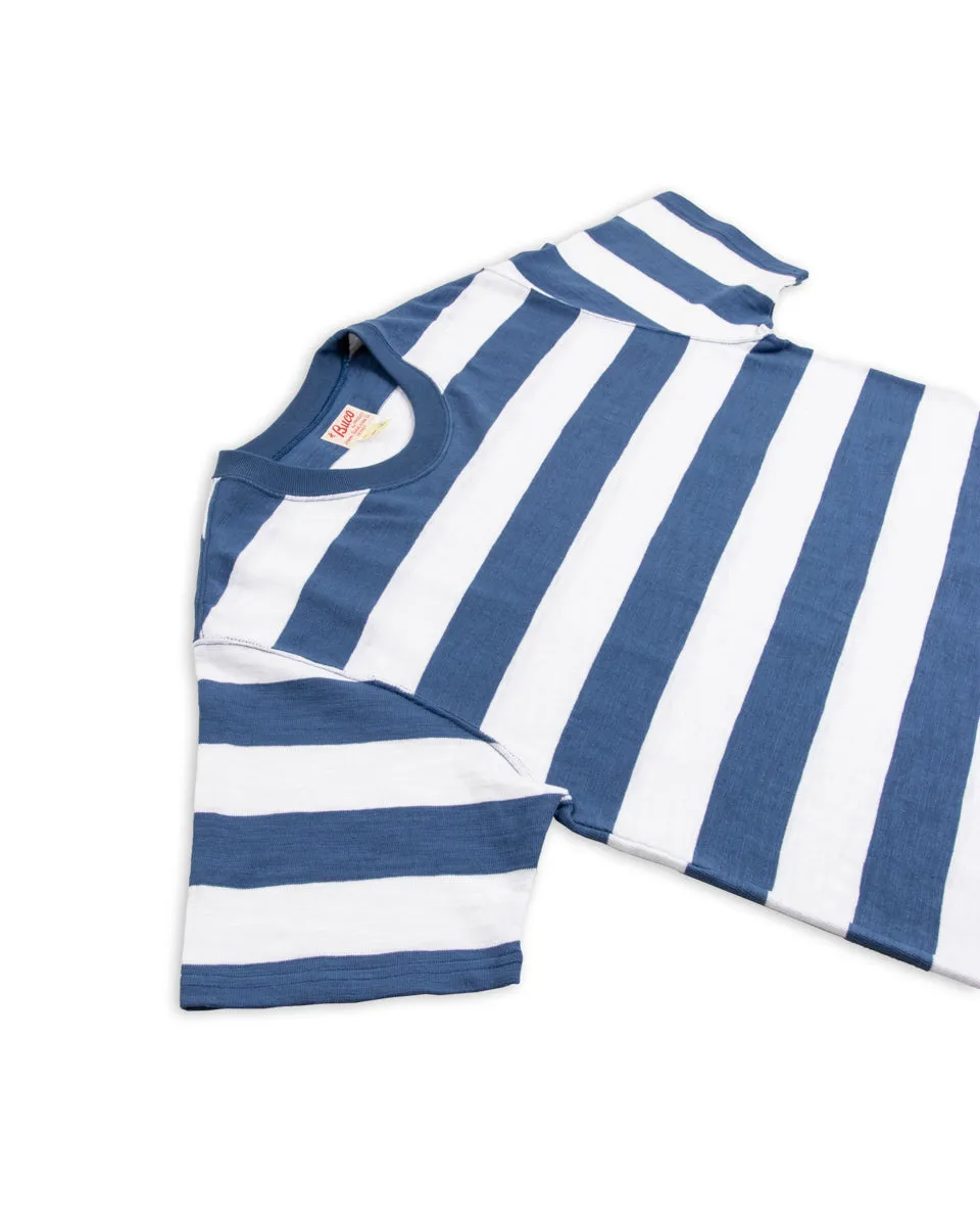 Buco Stripe Tee - White/Blue