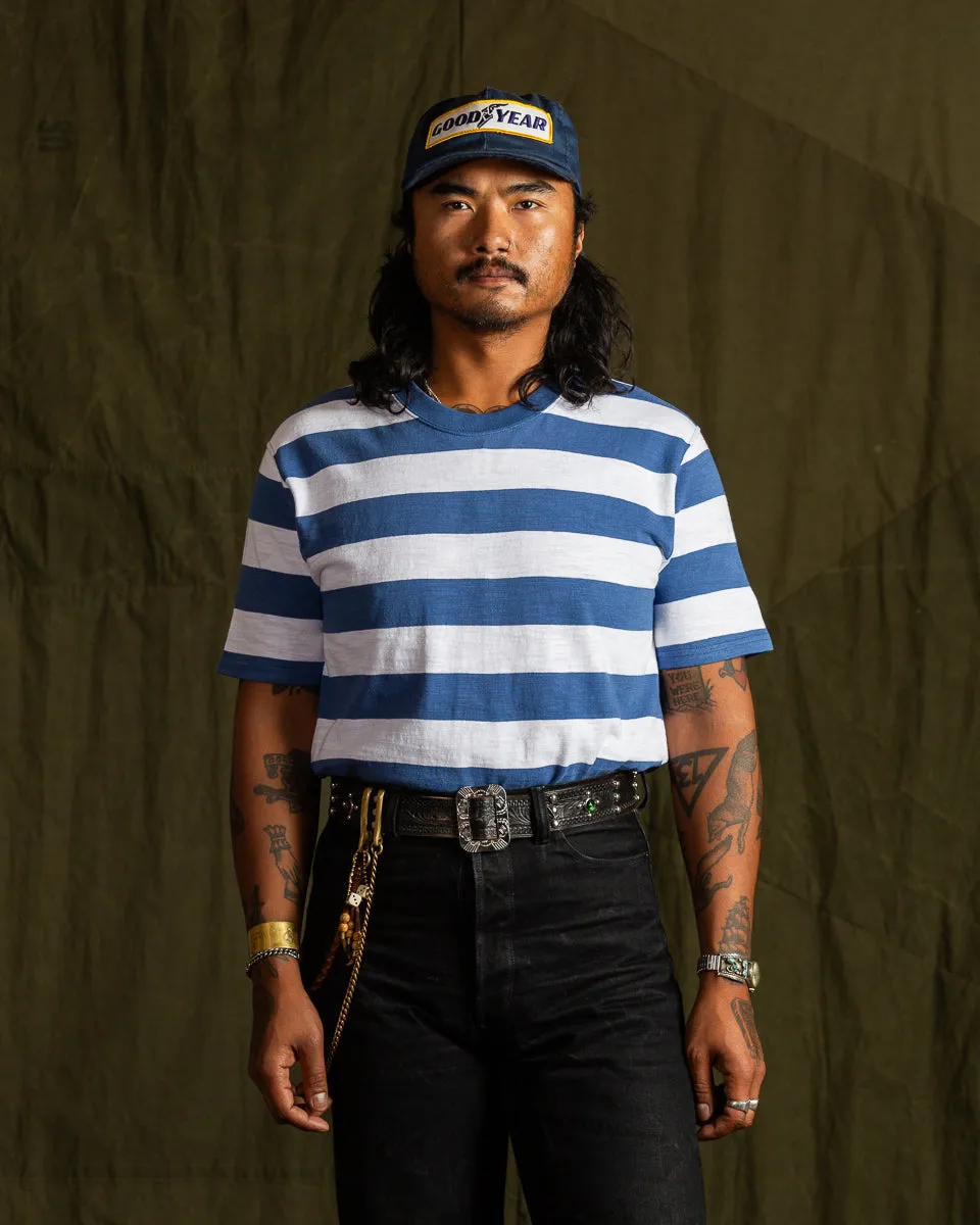 Buco Stripe Tee - White/Blue