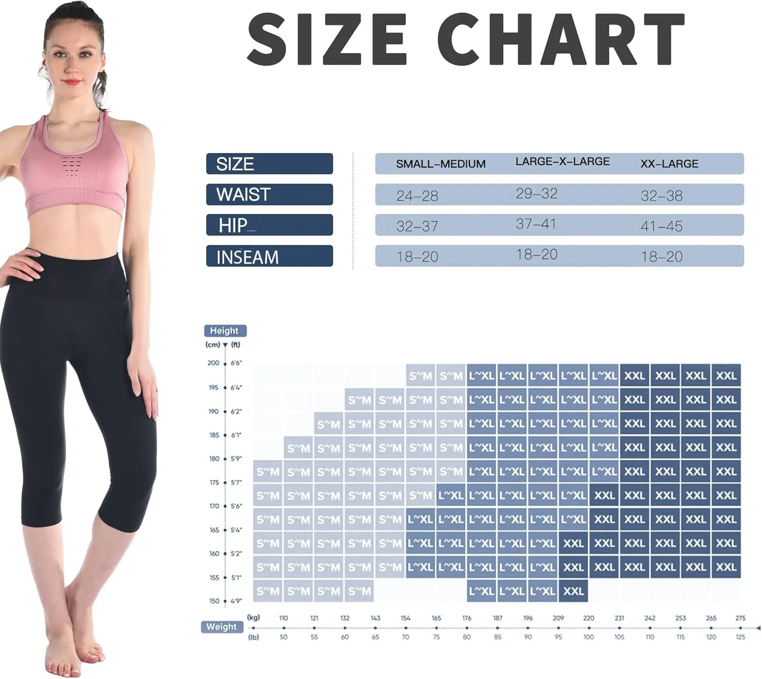 CADITEX High Waisted Capri Leggings for Women,Buttery Soft Workout Gym Pattern Yoga Pants
