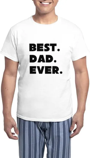 CafePress Best Dad Ever Pajamas Men's Novelty Light Pajama Set, Comfortable PJ Sleepwear