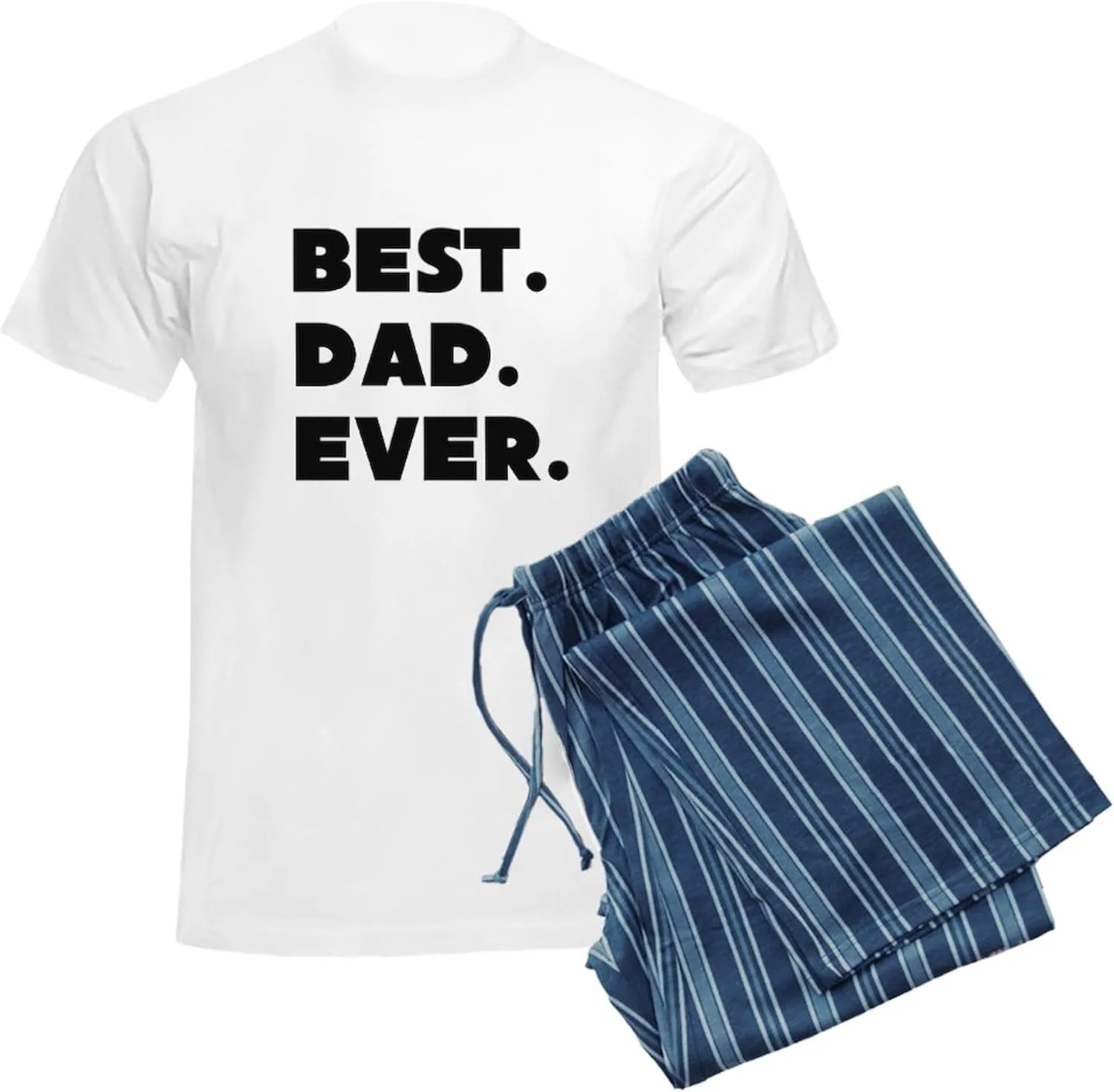 CafePress Best Dad Ever Pajamas Men's Novelty Light Pajama Set, Comfortable PJ Sleepwear