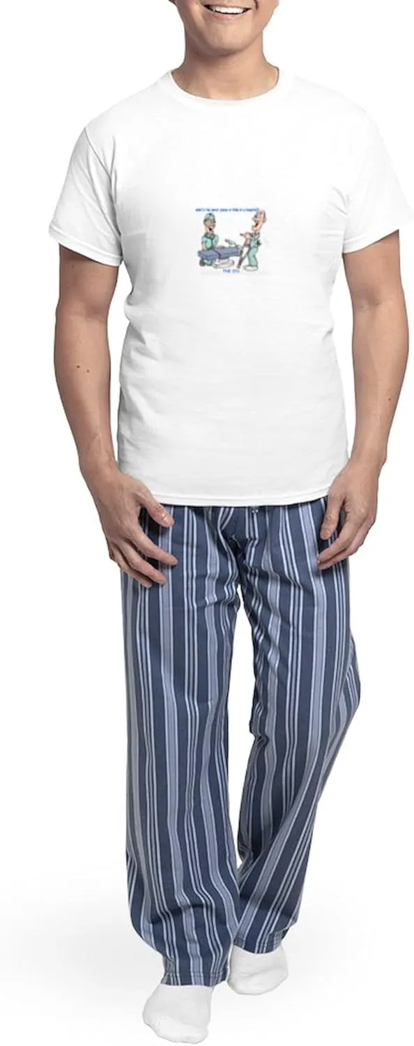CafePress Hospital Humor Pajamas Men's Novelty Light Pajama Set, Comfortable PJ Sleepwear