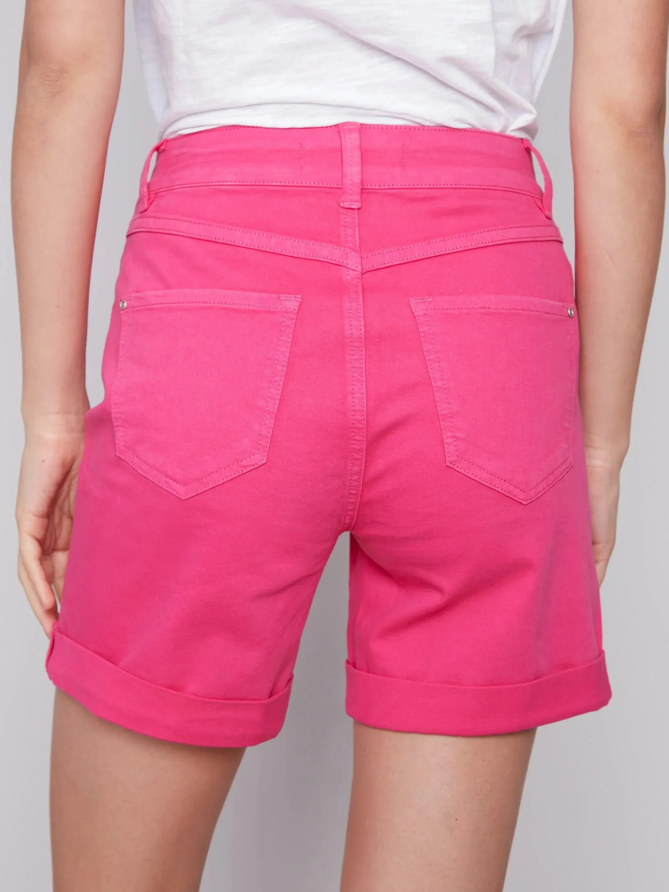 Charlie B Twill Roll Cuff Shorts