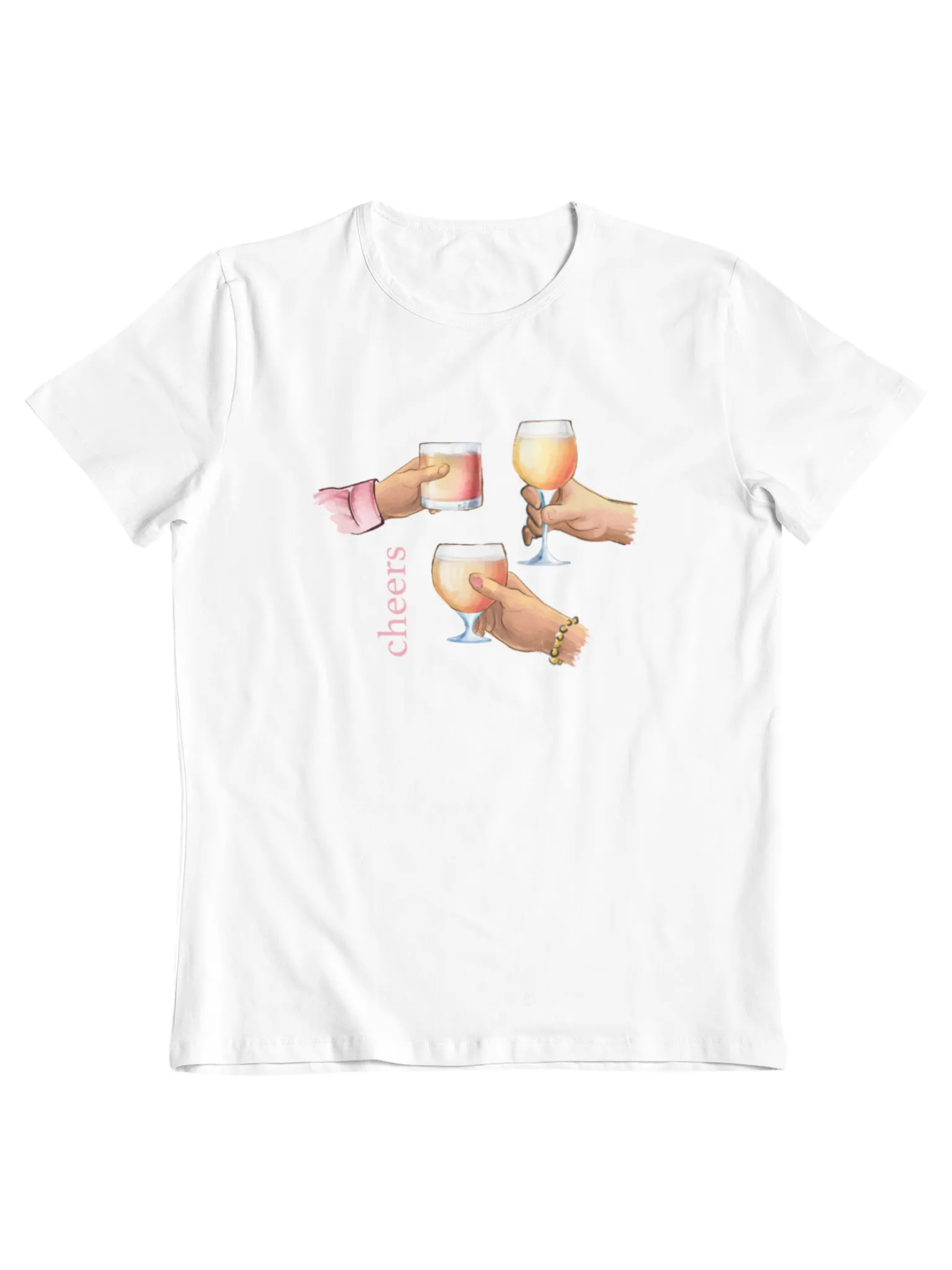 CHEERS, BABY TEE - HVID