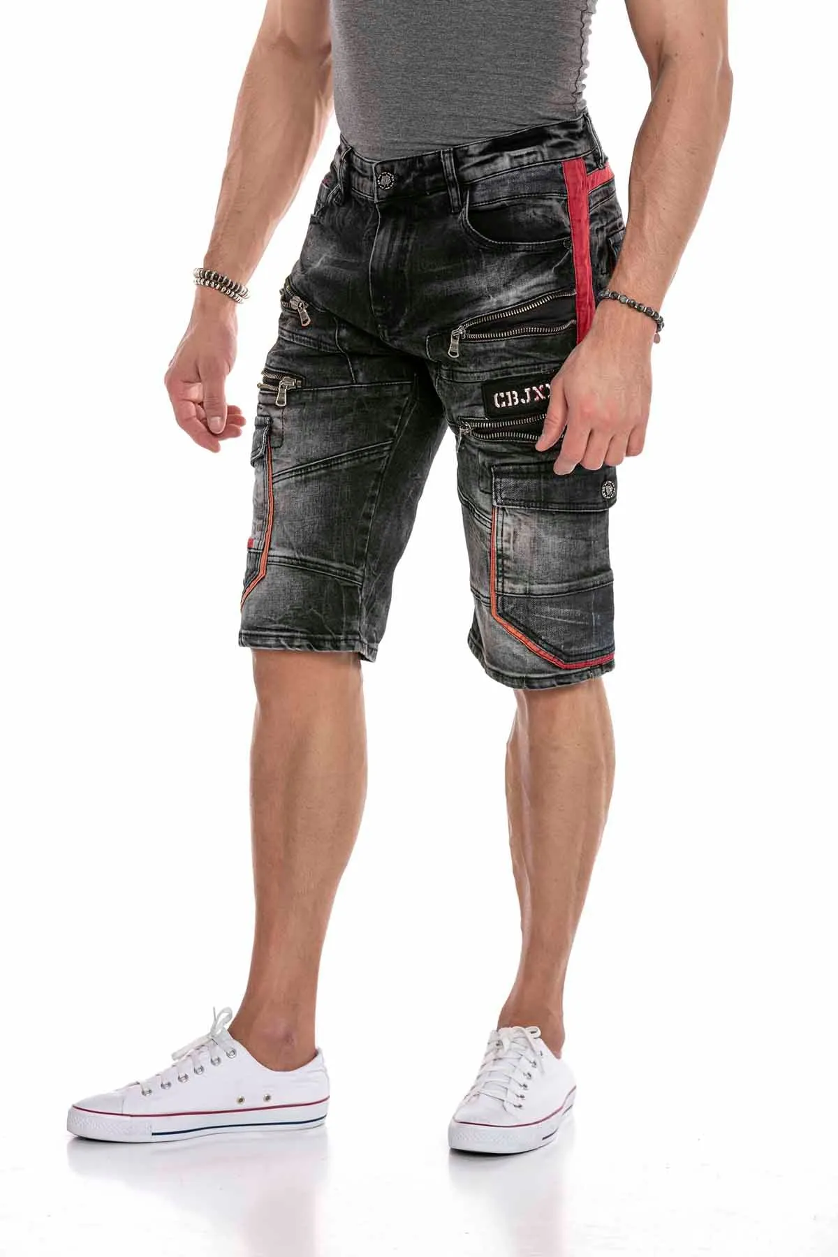 Cipo &amp; Baxx ROSBURG men's short jeans denim CK224