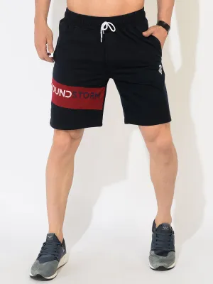 Cobb Navy Blue Solid Shorts