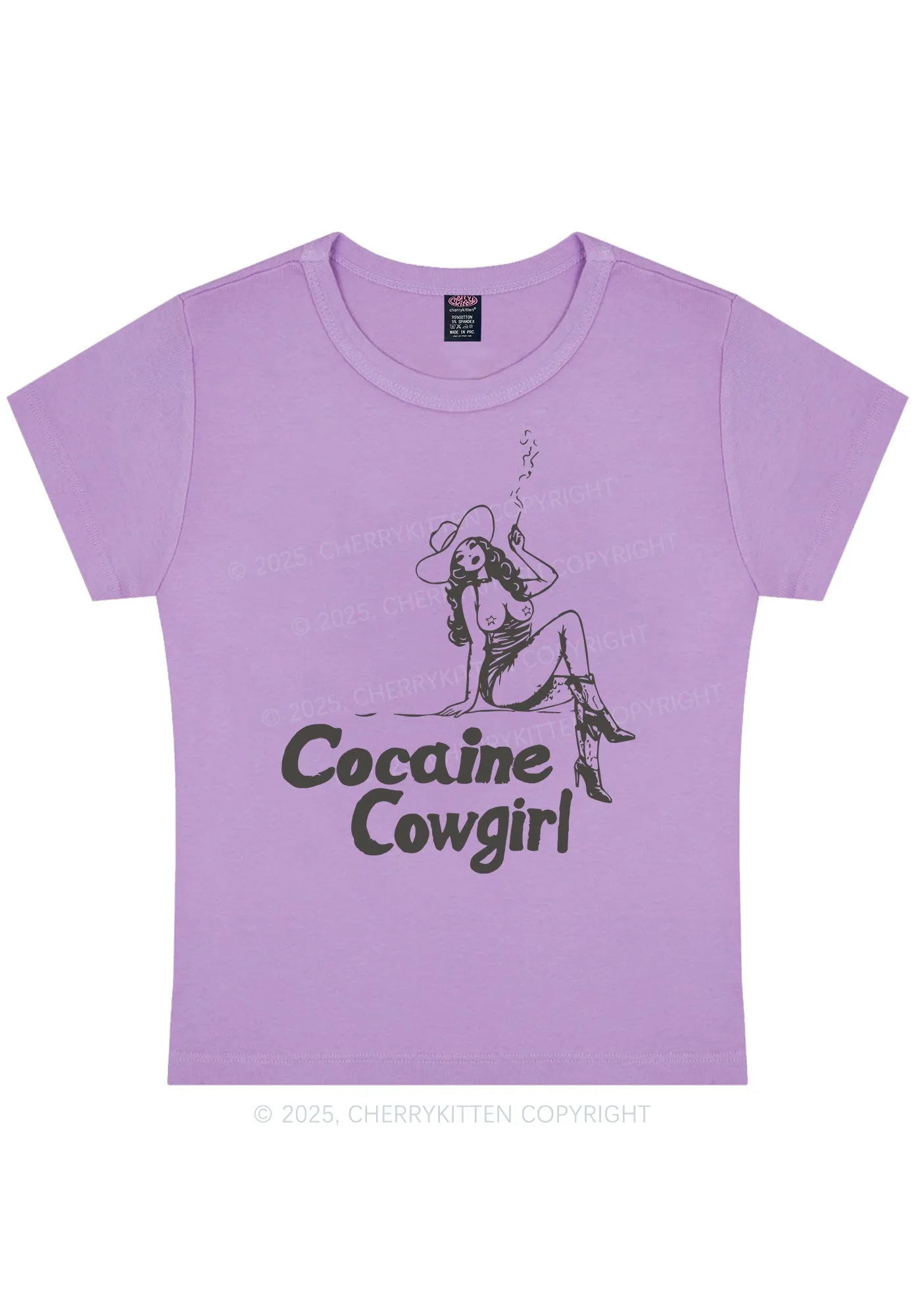 Cola Cowgirl Y2K Baby Tee Cherrykitten
