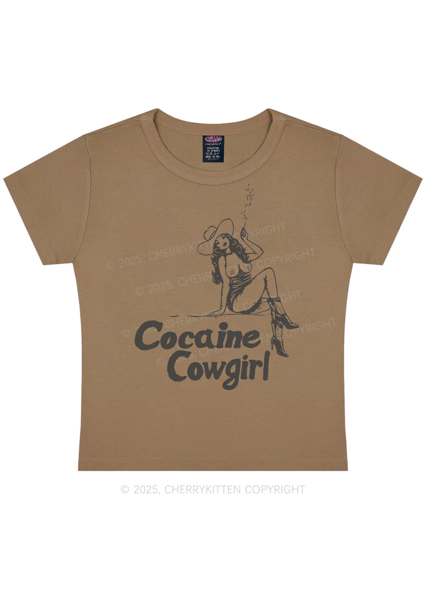 Cola Cowgirl Y2K Baby Tee Cherrykitten