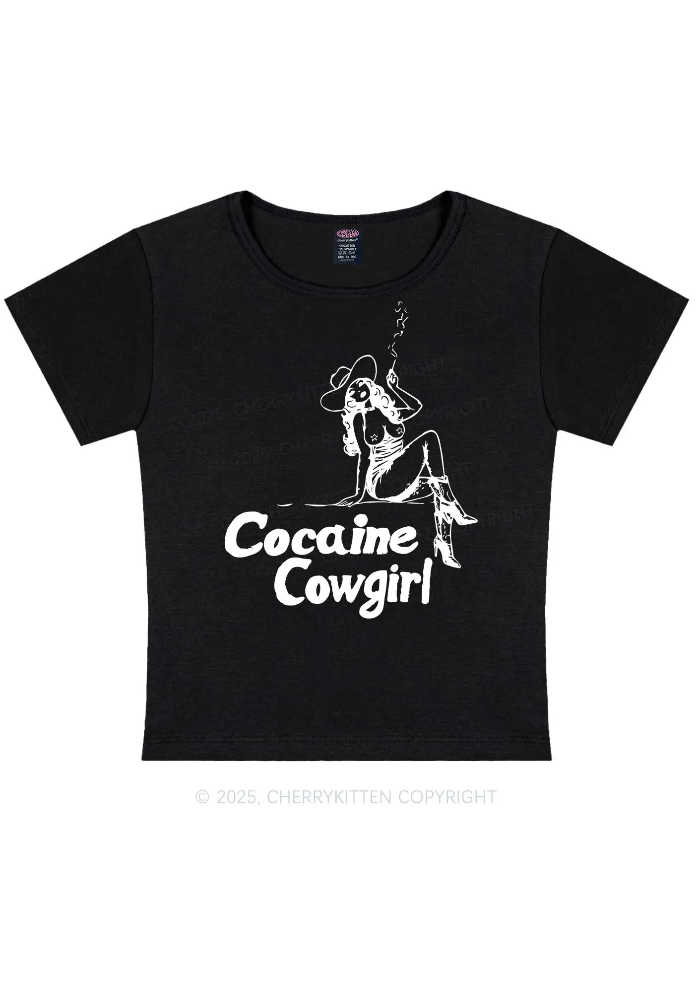 Cola Cowgirl Y2K Baby Tee Cherrykitten