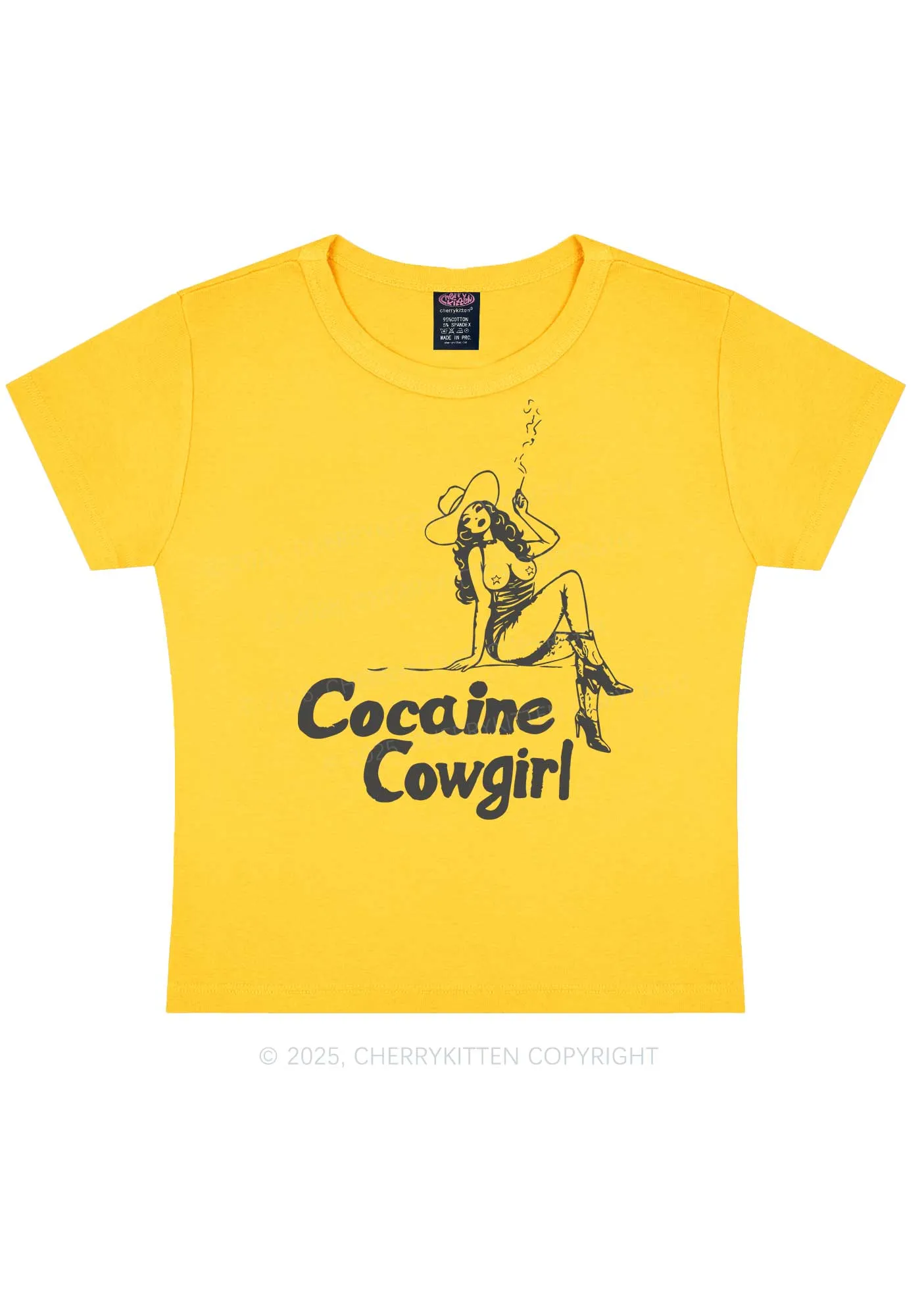 Cola Cowgirl Y2K Baby Tee Cherrykitten